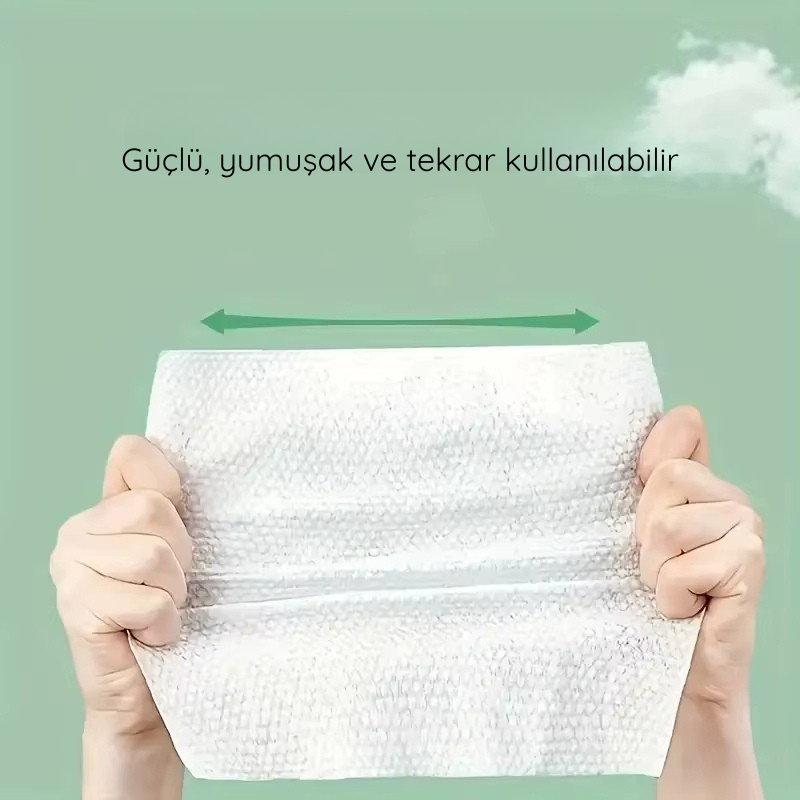 50’li Kalın Yüz Havlusu – Islak & Kuru Makyaj Temizleyici