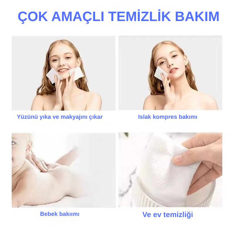 50’li Kalın Yüz Havlusu – Islak & Kuru Makyaj Temizleyici